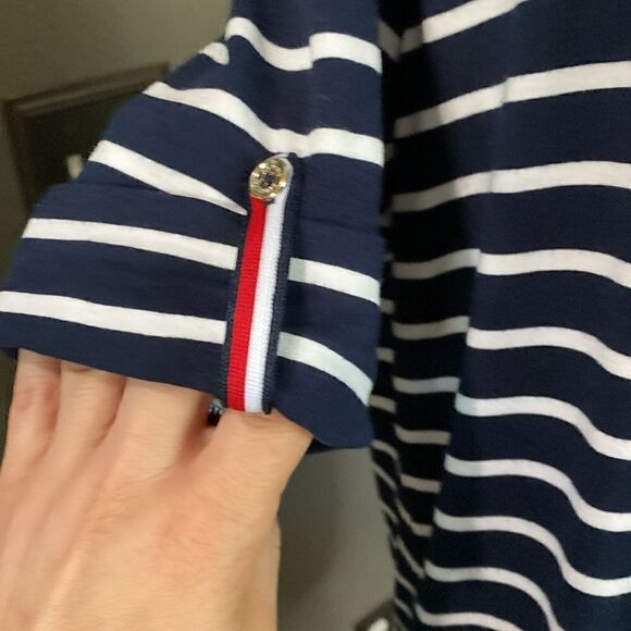 Tommy Hilfiger Striped Boatneck rolled sleeve Shirt navy white - Picture 4 of 12
